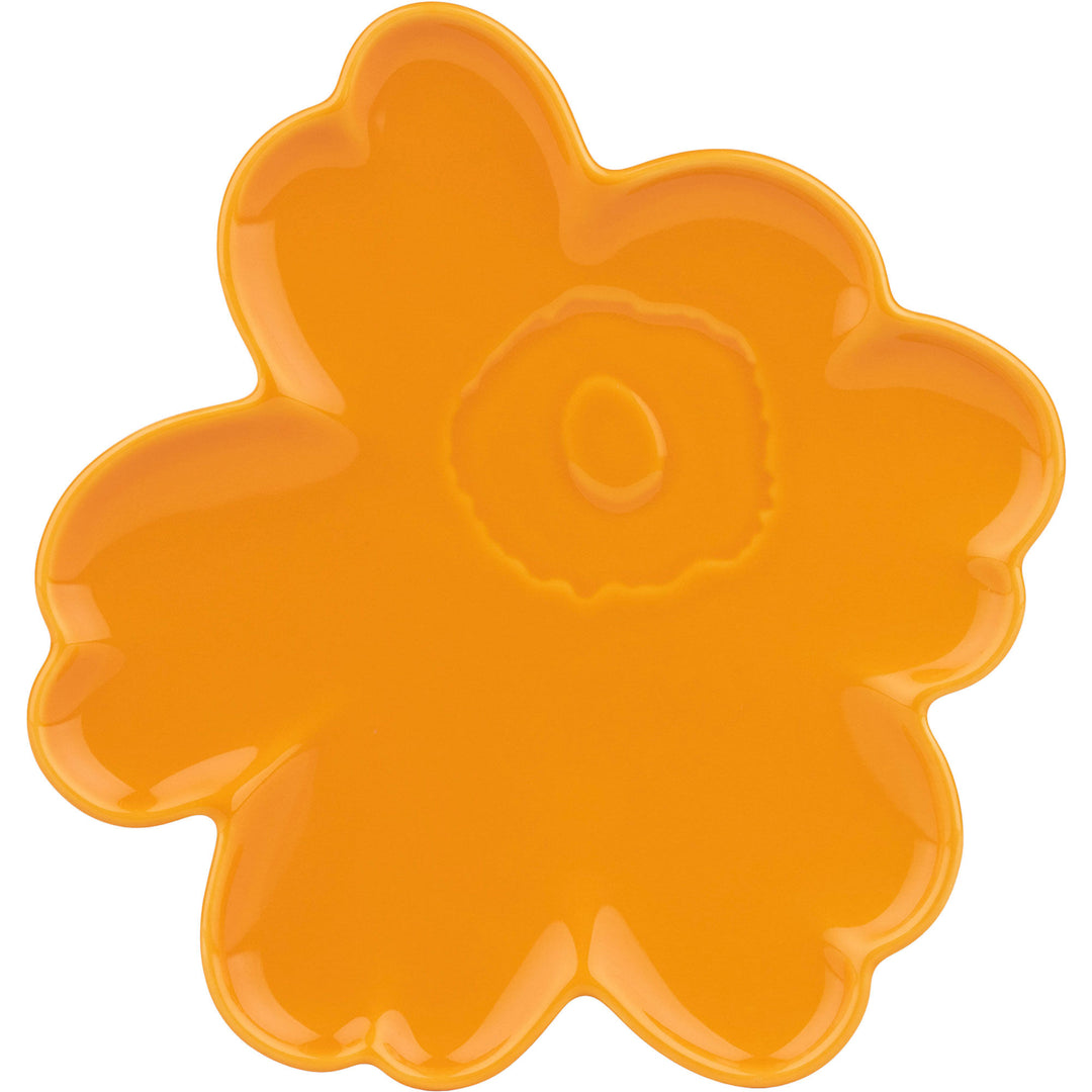 Marimekko Marimekko Unikko Shape tallerken 20 cm, gul – frontbillede (Tallerken)