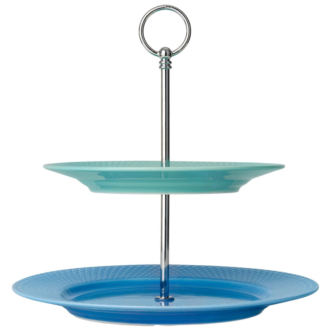 Lyngby porcelæn Lyngby porcelæn Rhombe Color kagefad 27 cm – frontbillede (Kagefad)