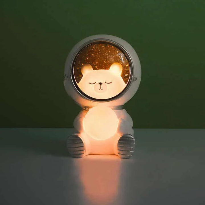 LED Astronaut natlys med dyr Bjørn