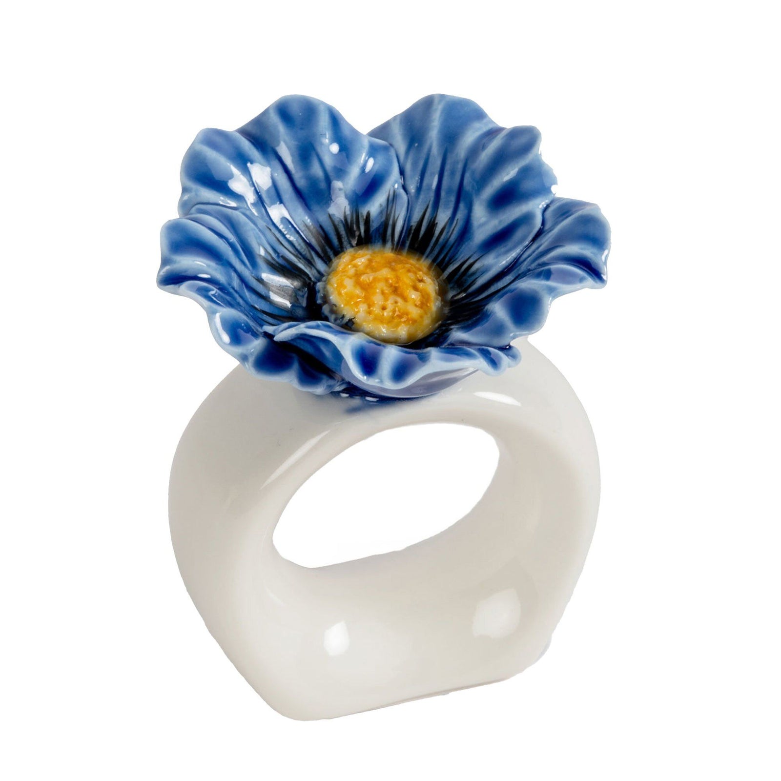 Byon Byon Poppy servietring 2-pak, blå – detaljebillede (Servietring)