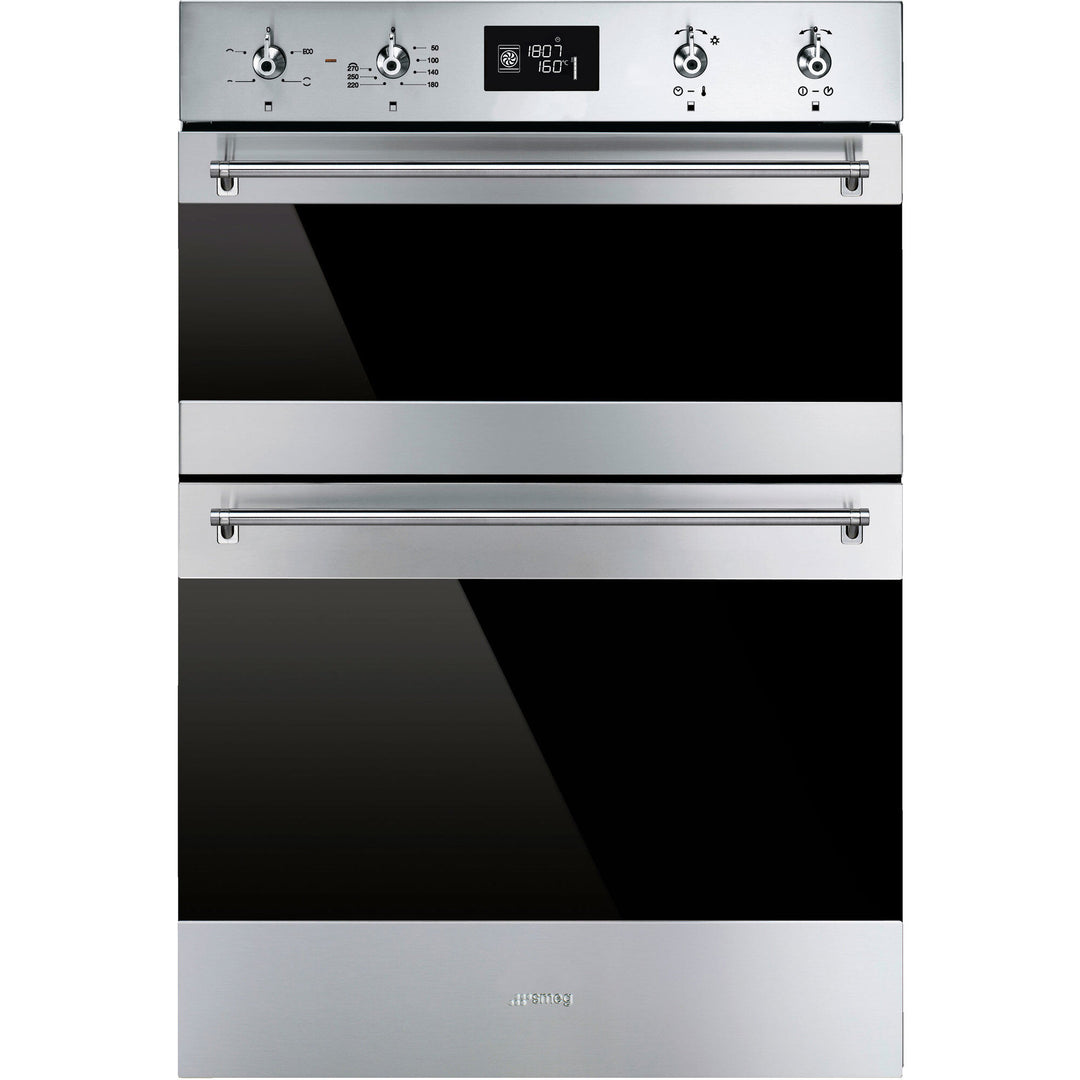 Smeg Smeg 60cm Classic Dobbelt Multifunktionsovne i Rustfrit Stål ❤ frontbillede (Ovn)
