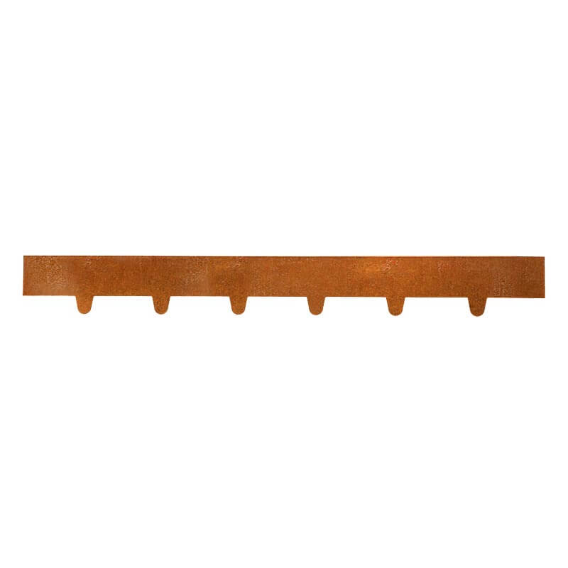 Produktbillede af Bedkant med takker H: 13 L: 110 cm Rustjern på tilbud i høj kvalitet