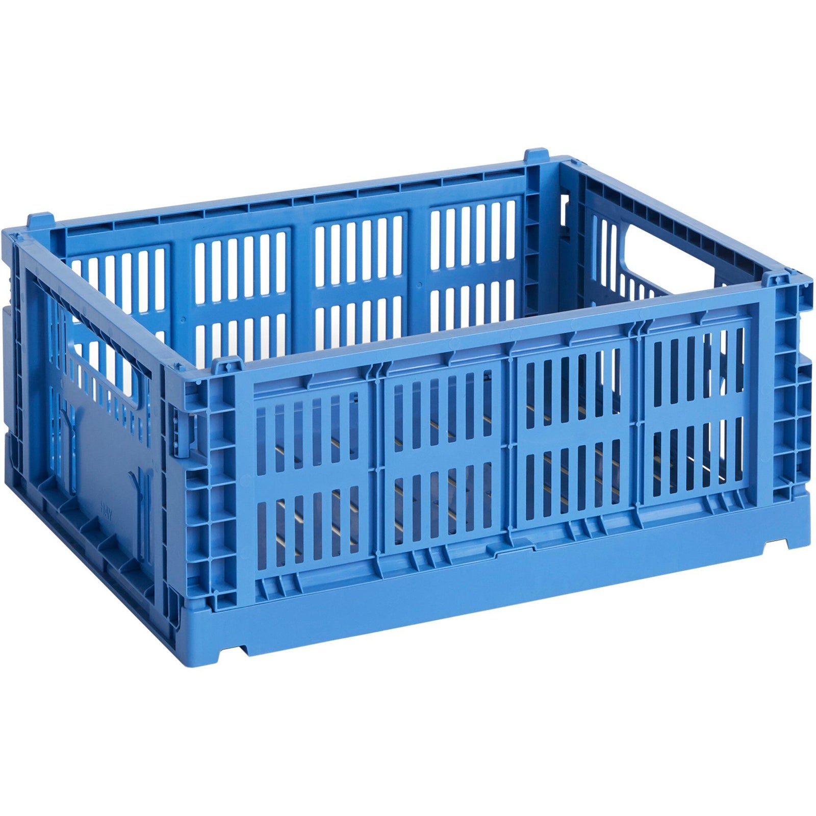 Hay Hay Colour Crate opbevaringskasse, medium, electric blue – close-up (Opbevaringsboks)