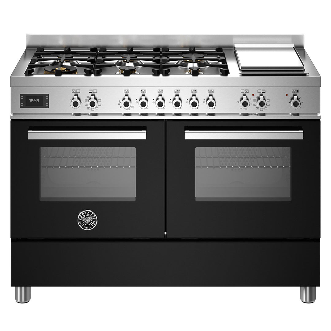 Bertazzoni Bertazzoni PRO126G2ENET Professional gaskomfur, 120 cm, sort – billede i brug (Gasblus)