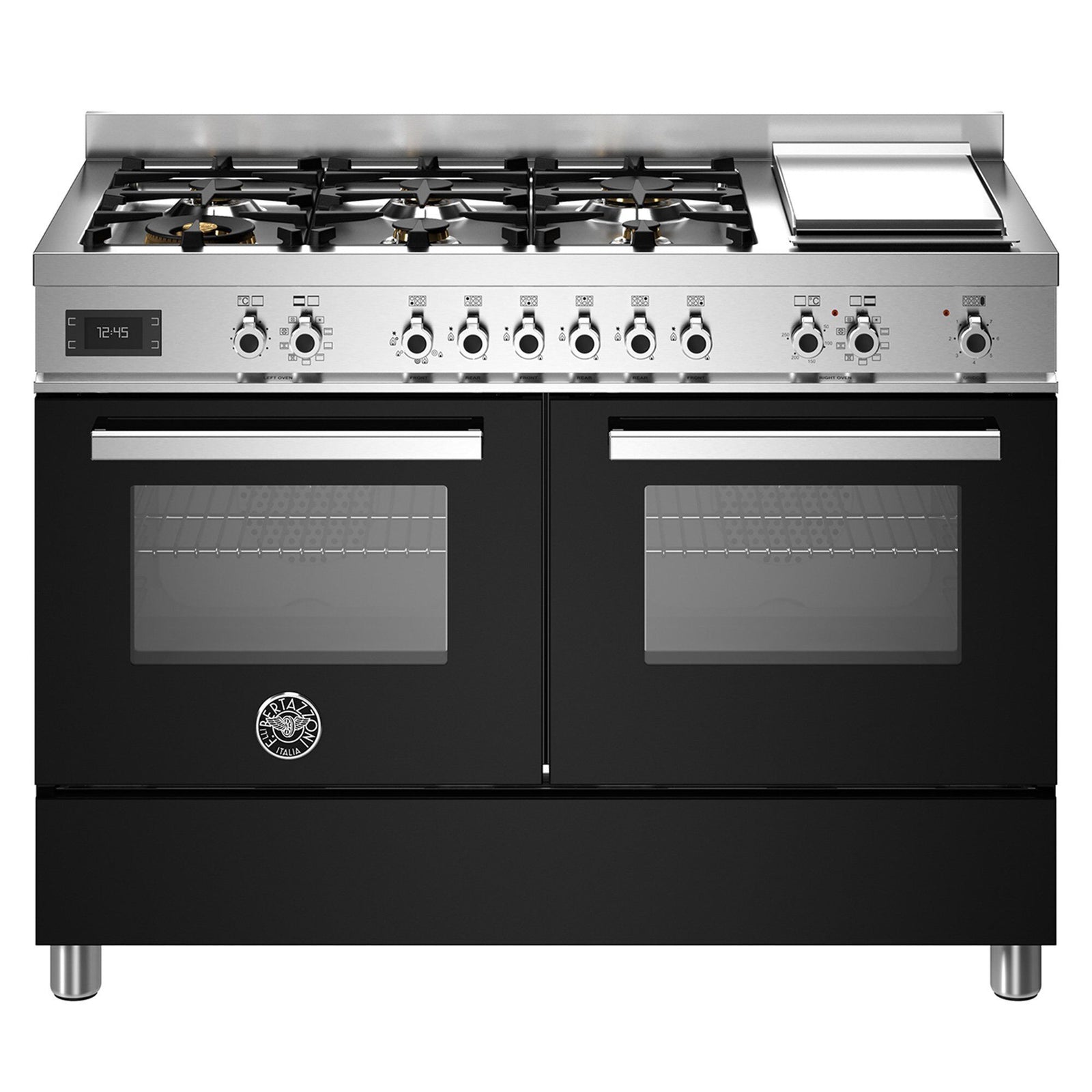 Bertazzoni Bertazzoni PRO126G2ENET Professional gaskomfur, 120 cm, sort – billede i brug (Gasblus)