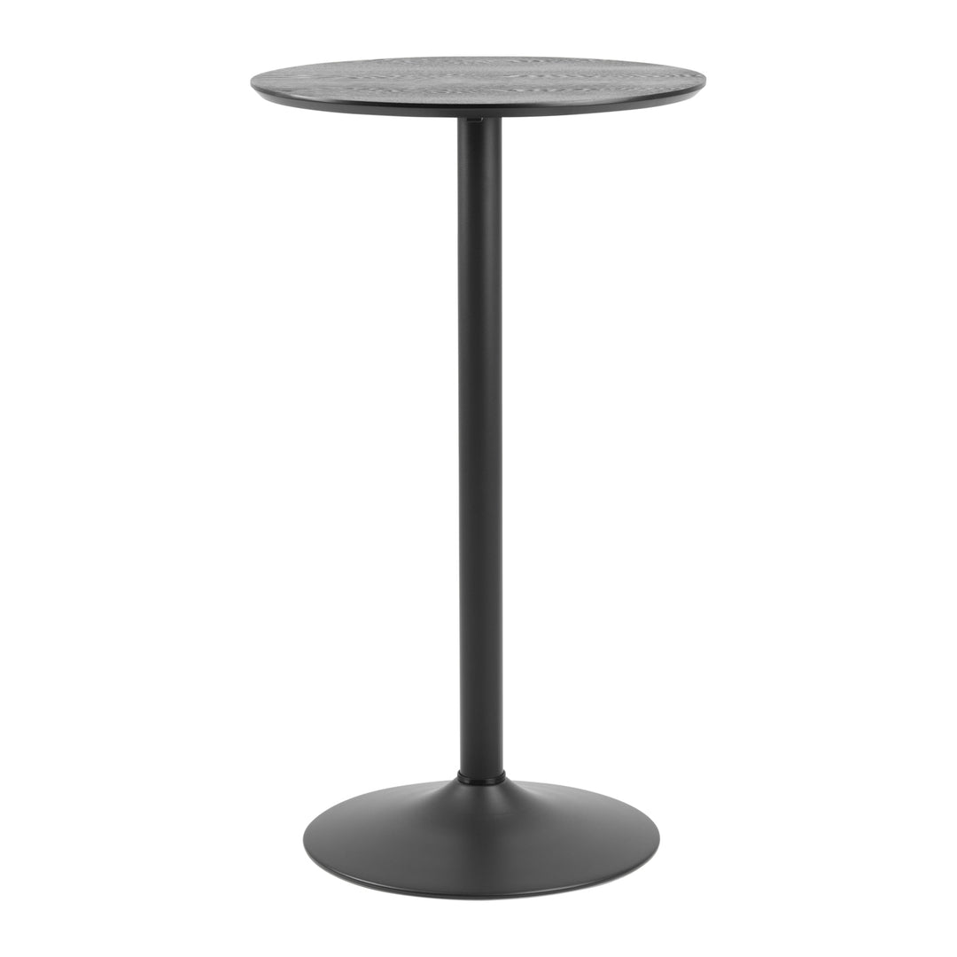 ACT NORDIC Ibiza rund barbord sort asketræsfiner og metal Ø60