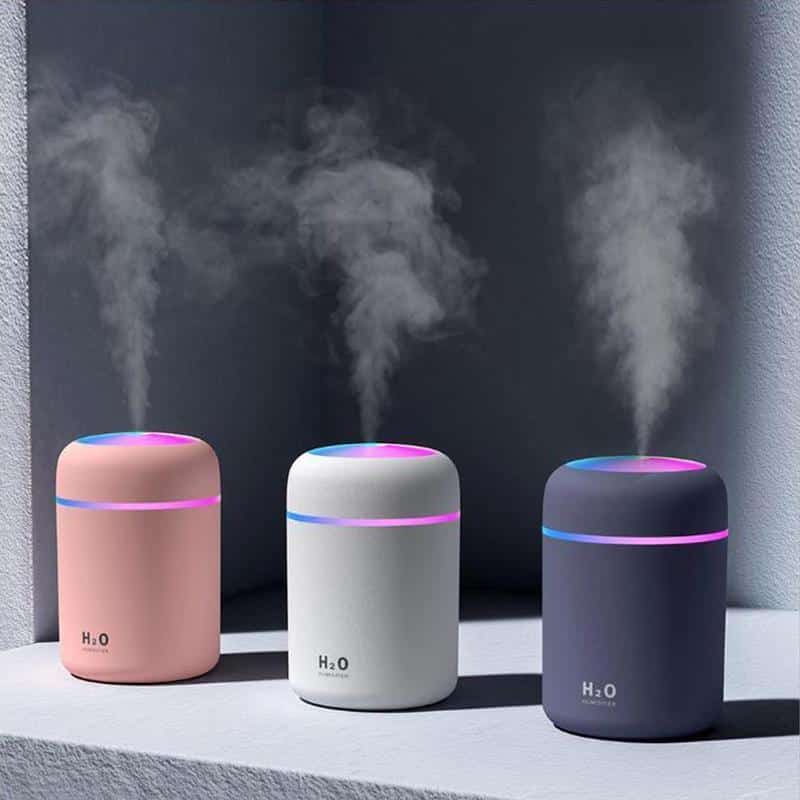 Produktbillede af Køb H2O Luftfugter / Humidifier m. LED Lys (Fås i flere farver) Pink på tilbud