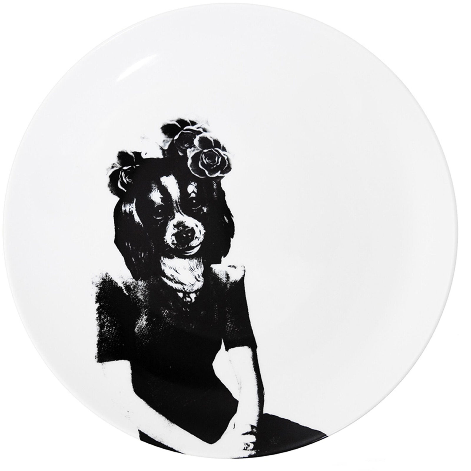 Lisa bengtsson Lisa bengtsson Os Kvinder porcelænstallerken Mellem Tvilling Hund 26 cm. ❤ produktfoto i kategorien Madtallerken