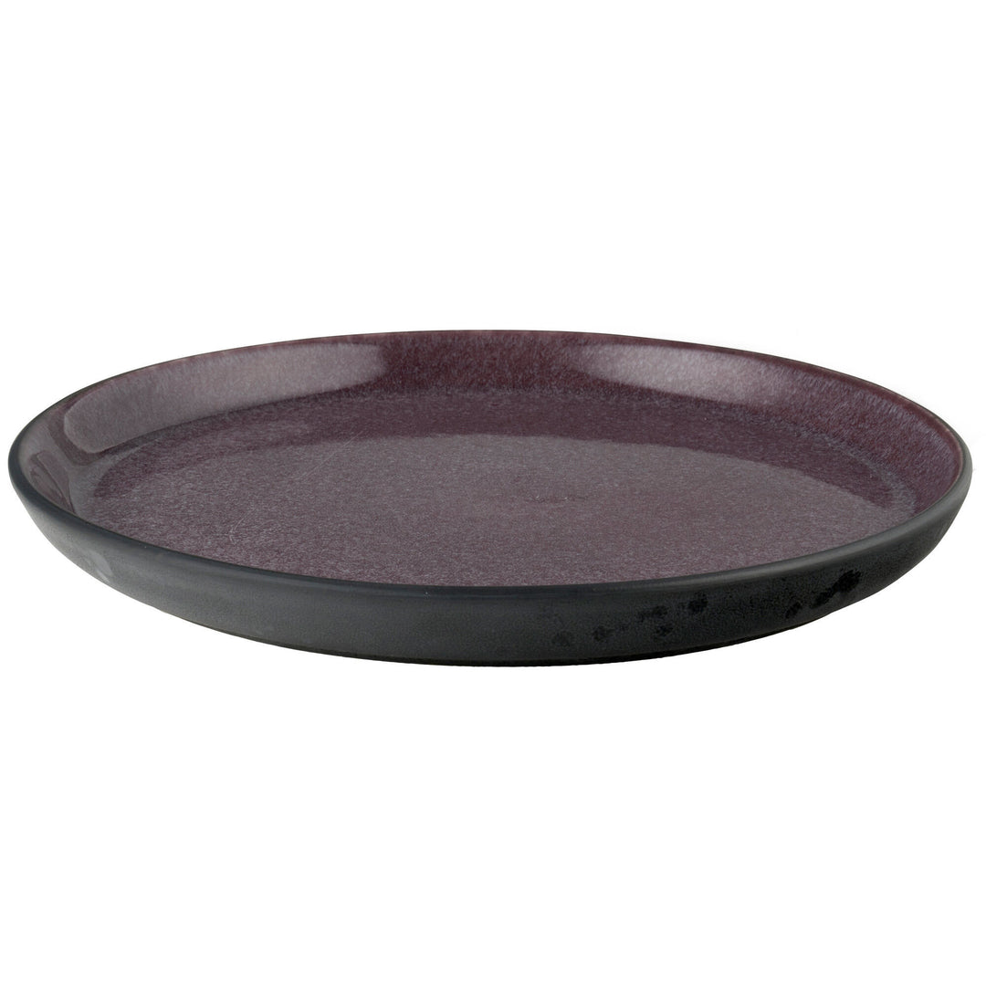 Bitz Bitz Gastro tallerken 21 cm sort/lilla – produktbillede (Morgenmadstallerken)
