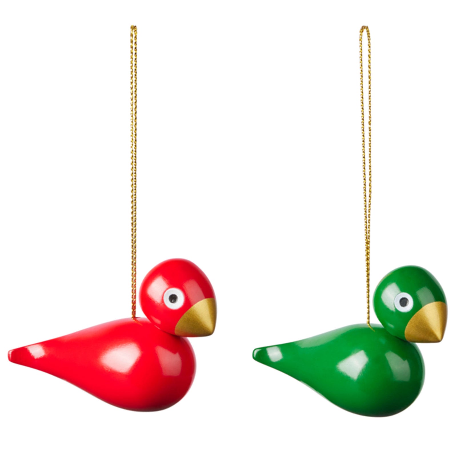 Kay bojesen Kay Bojesen Julefugle, rød/grøn, 2 stk. ❤ produktfoto i kategorien Juleophæng