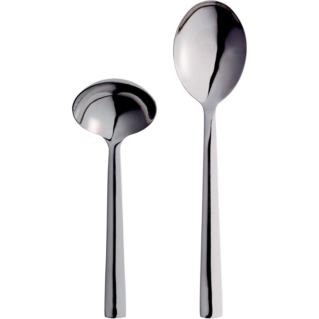 Aida Aida RAW serveringsbestik, rustfrit stål, 2 dele ❤ vinkelbillede (Serveringsbestik)