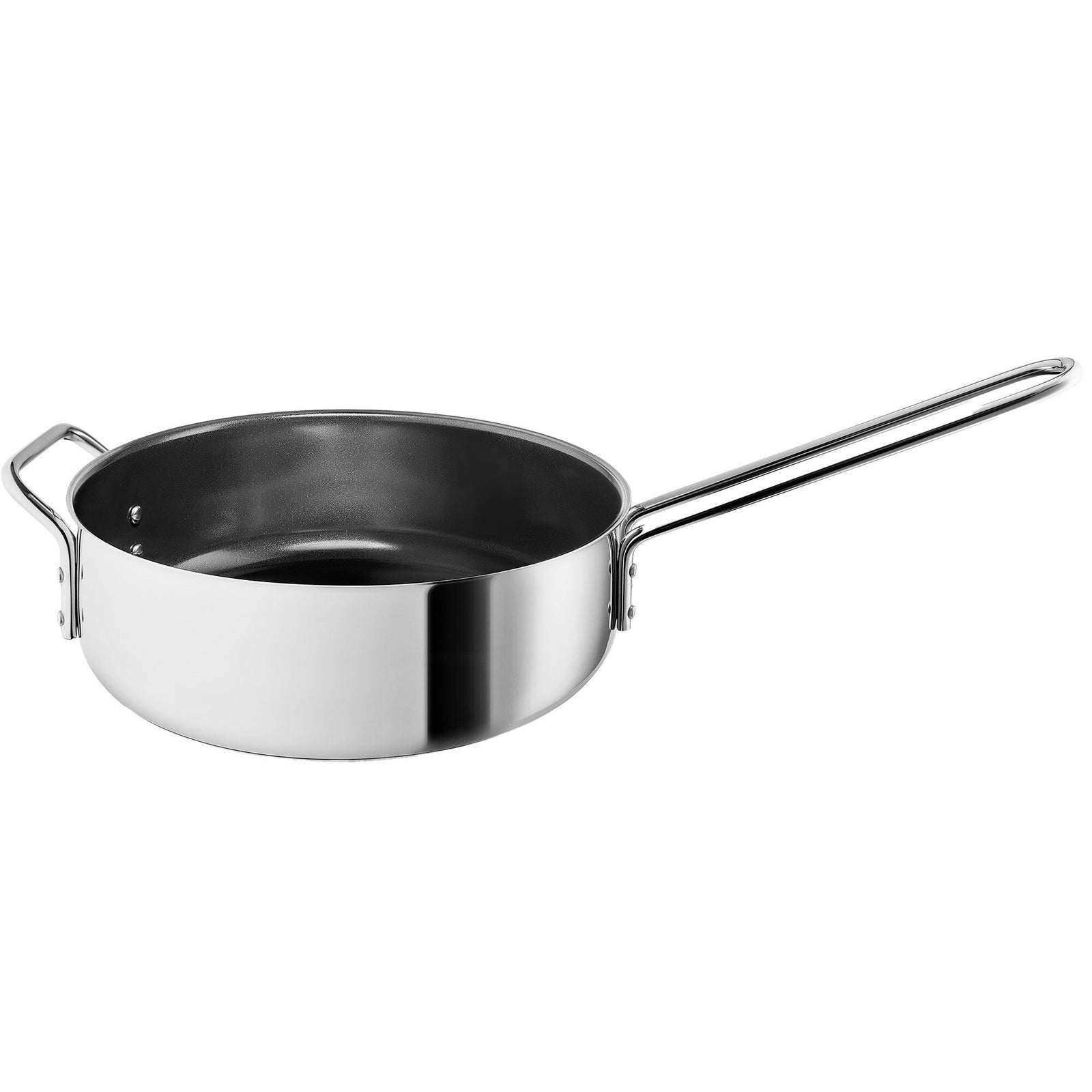 Eva trio Eva trio Sauterpande keramisk Slip-Let ® 24 cm, rustfrit stål – close-up (Traktørpande)