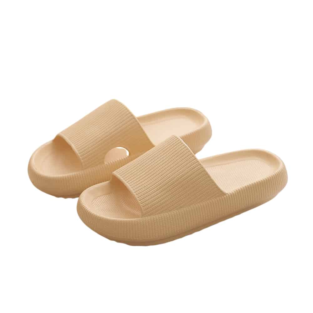 Slippers / Tøfler Bløde & Skridsikre i flere flotte farver (kendt som Happy Flops) Beige / 42/43