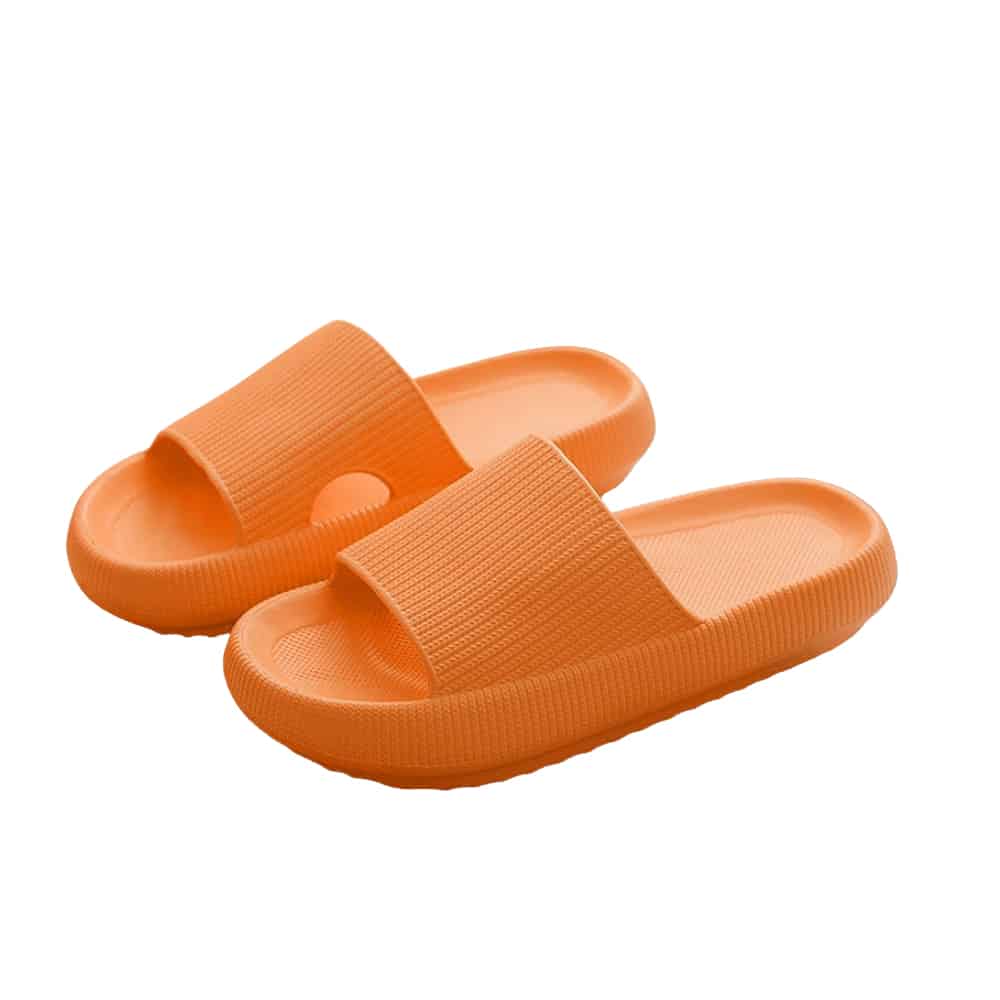 Slippers / Tøfler Bløde & Skridsikre i flere flotte farver (kendt som Happy Flops) Orange / 36/37