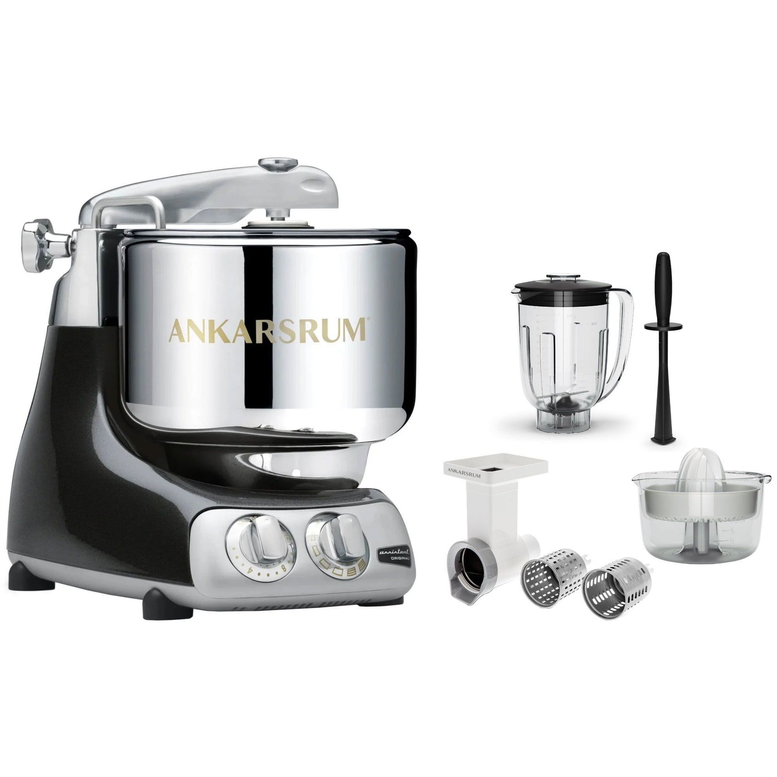 Ankarsrum Ankarsrum AKM 6230 Go Green røremaskine, black diamond – frontbillede (Røremaskiner)