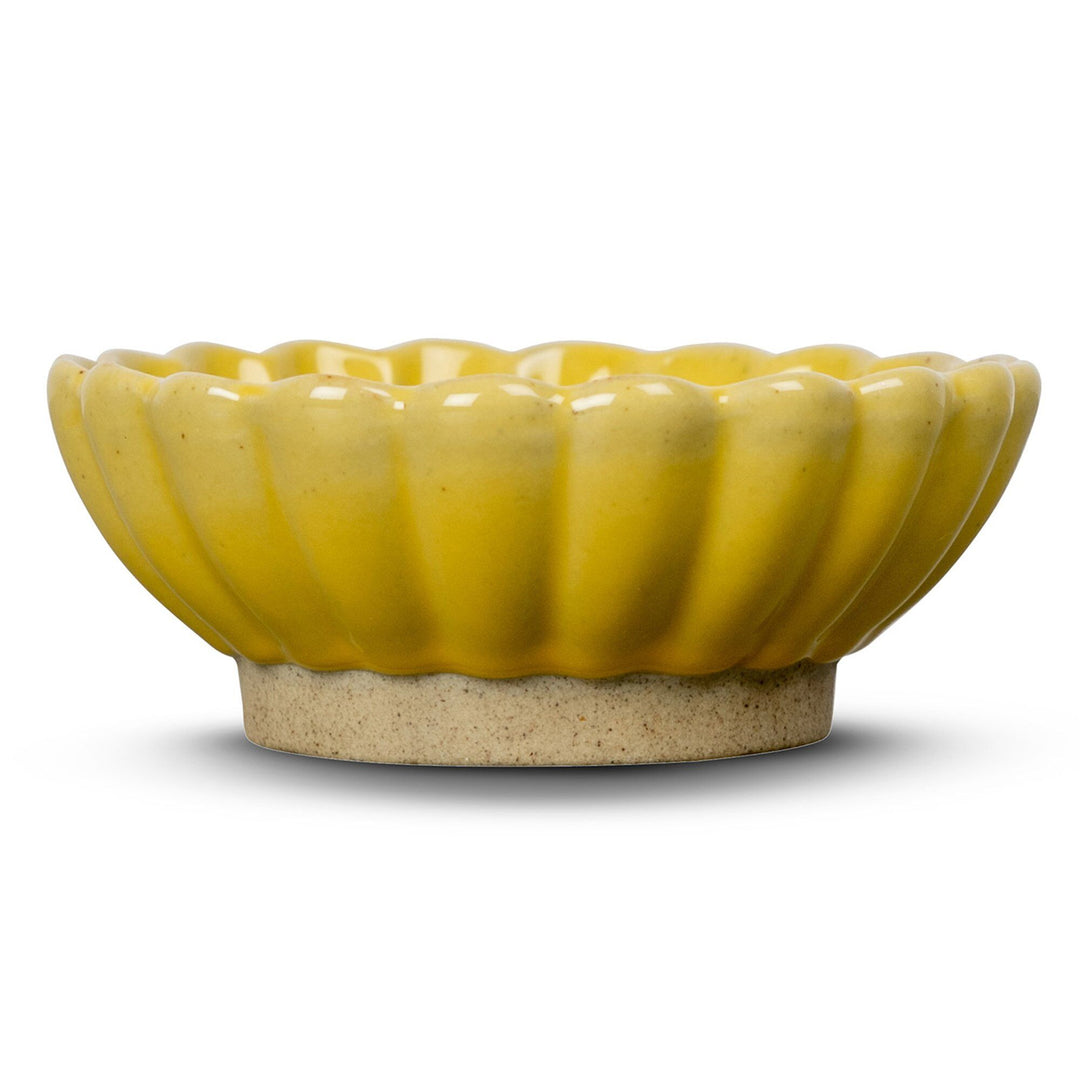 Byon Byon Florian skål small 9,5 cm, gul – frontbillede (Skål)