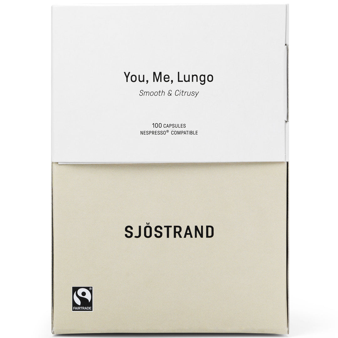 Sjöstrand coffee Sjöstrand coffee You, me, Lungo kaffekapsler 100 stk. – frontbillede (Kaffekapsler)