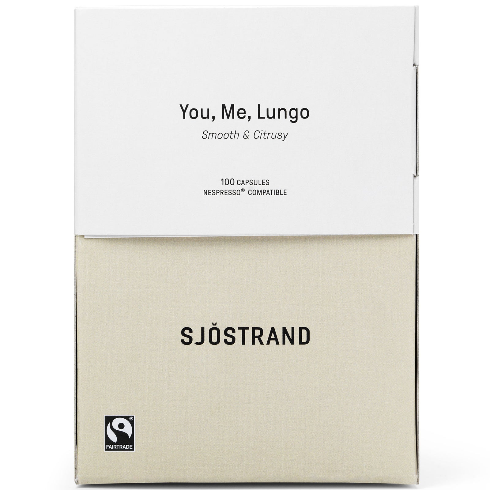 Sjöstrand coffee Sjöstrand coffee You, me, Lungo kaffekapsler 100 stk. – frontbillede (Kaffekapsler)