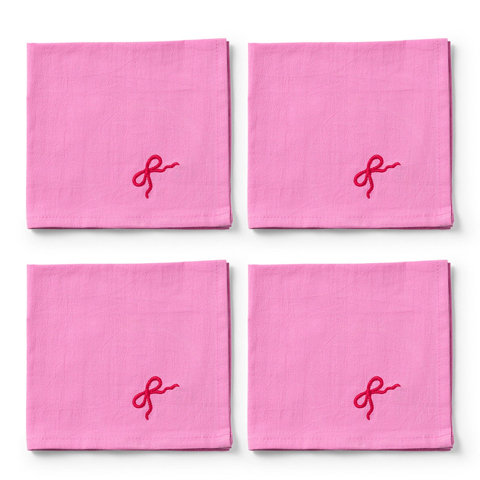 Midnatt Midnatt Midnats Pink Bow Serviet 40x40 cm, lyserød, 4 stk. ❤ billede i brug (Serviet)