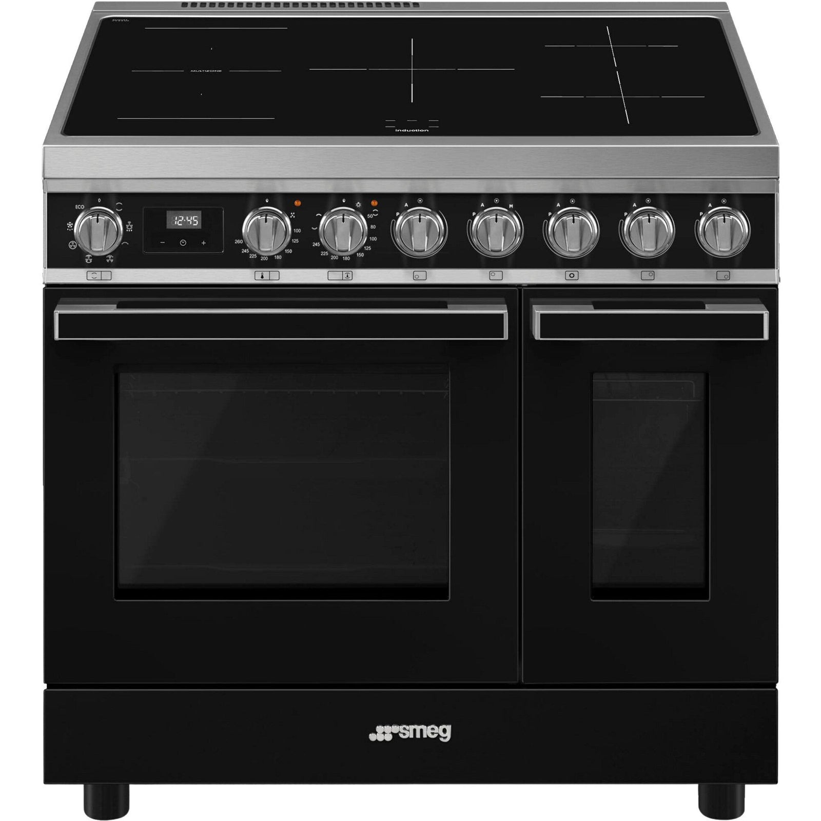 Smeg Smeg CPF92IMBL Portofino induktionskomfur 83,4 kg, sort – produktfoto (Induktionskomfur)
