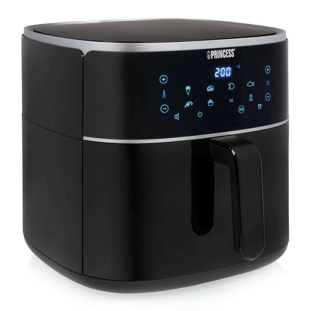 Princess Princess Digital varmluftsfrituregryde 8 liter, sort – produktvisning (Airfryer)