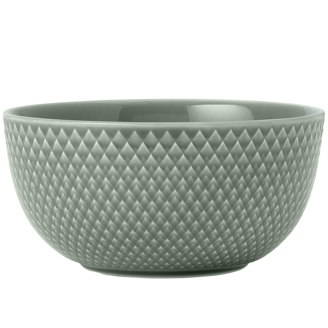 Lyngby porcelæn Lyngby porcelæn Rhombe Earth skål 13 cm, moss – vinkelbillede (Skål)