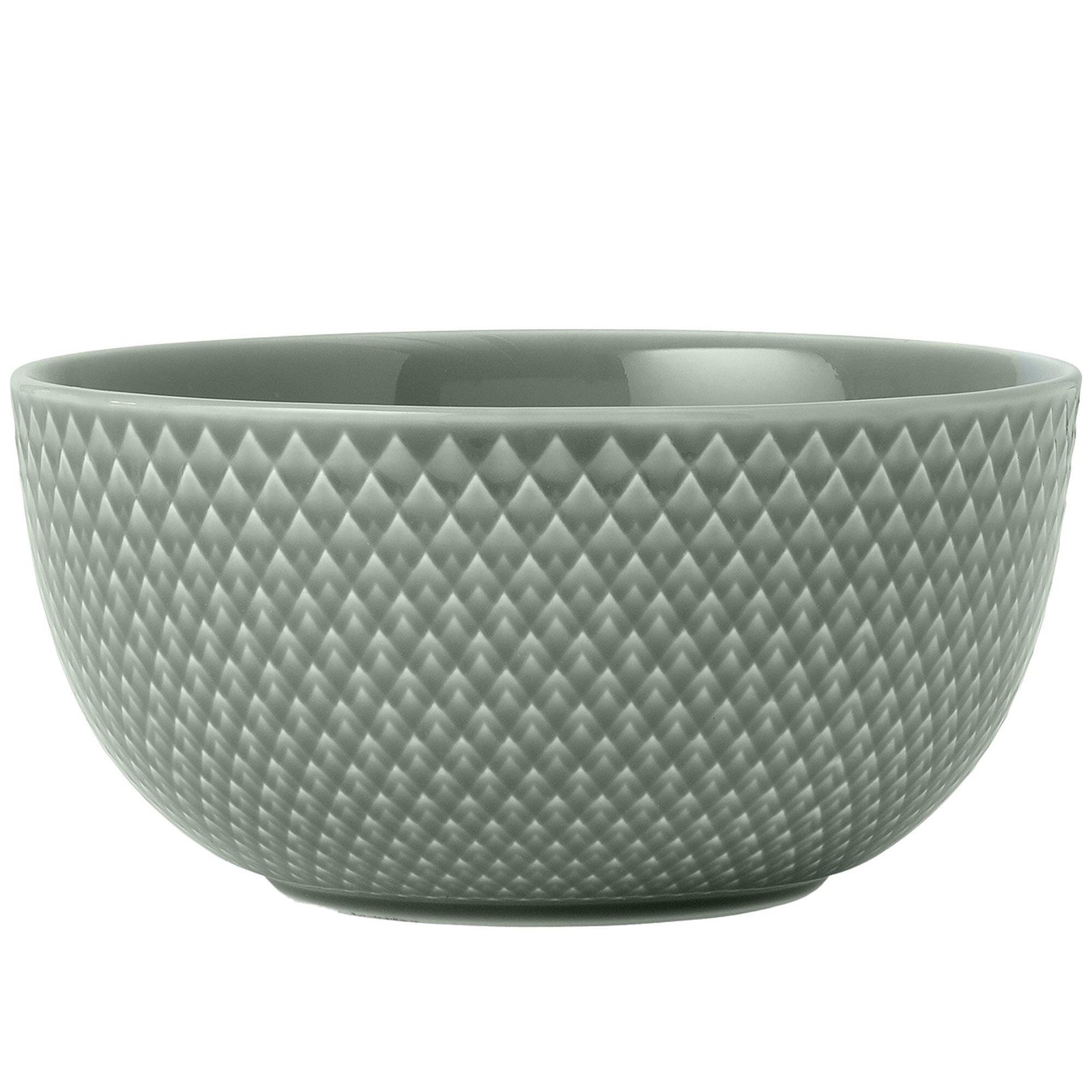 Lyngby porcelæn Lyngby porcelæn Rhombe Earth skål 13 cm, moss – vinkelbillede (Skål)