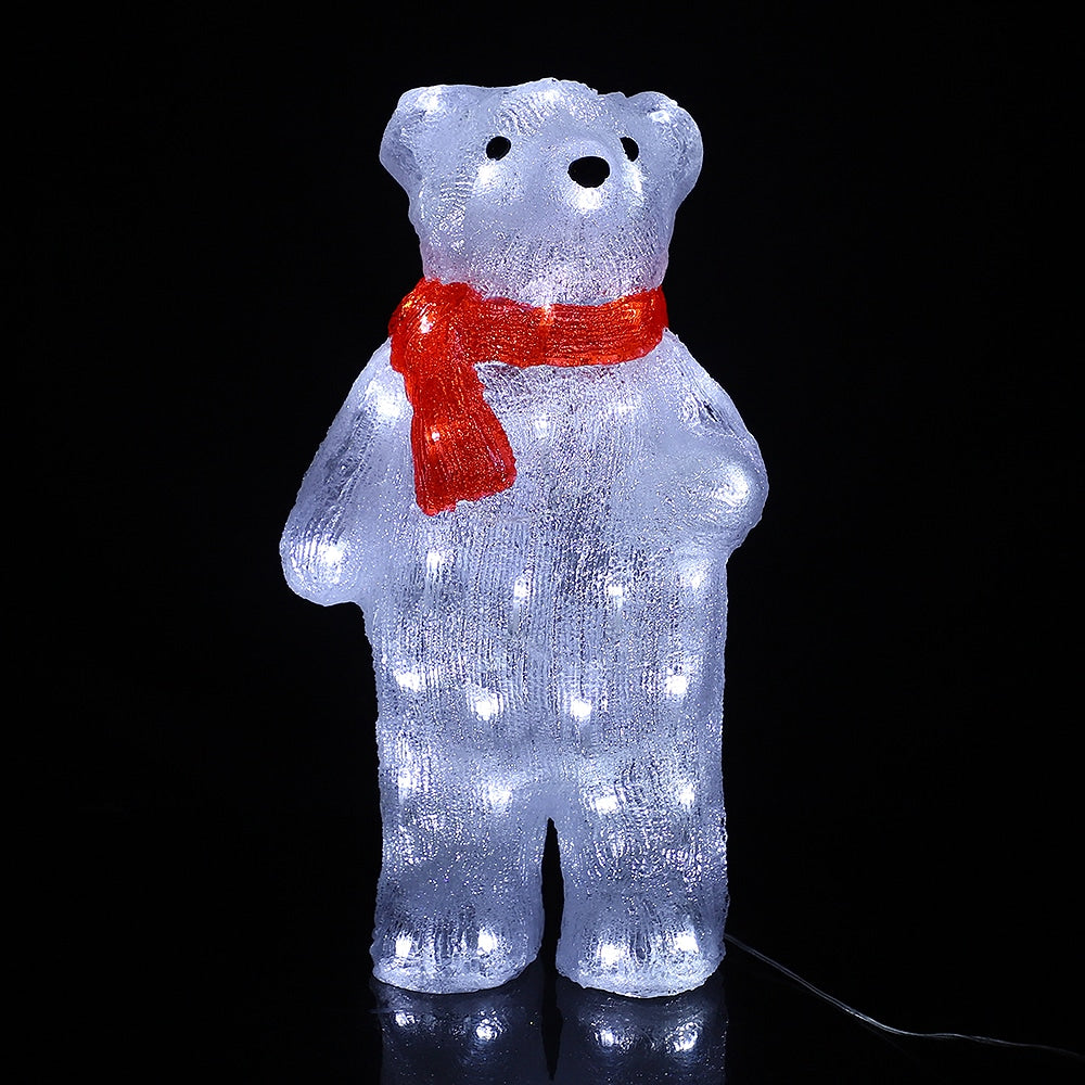 Produktbillede af Køb Isbjørn Akryl højde 45 cm med LED-lys  på tilbud