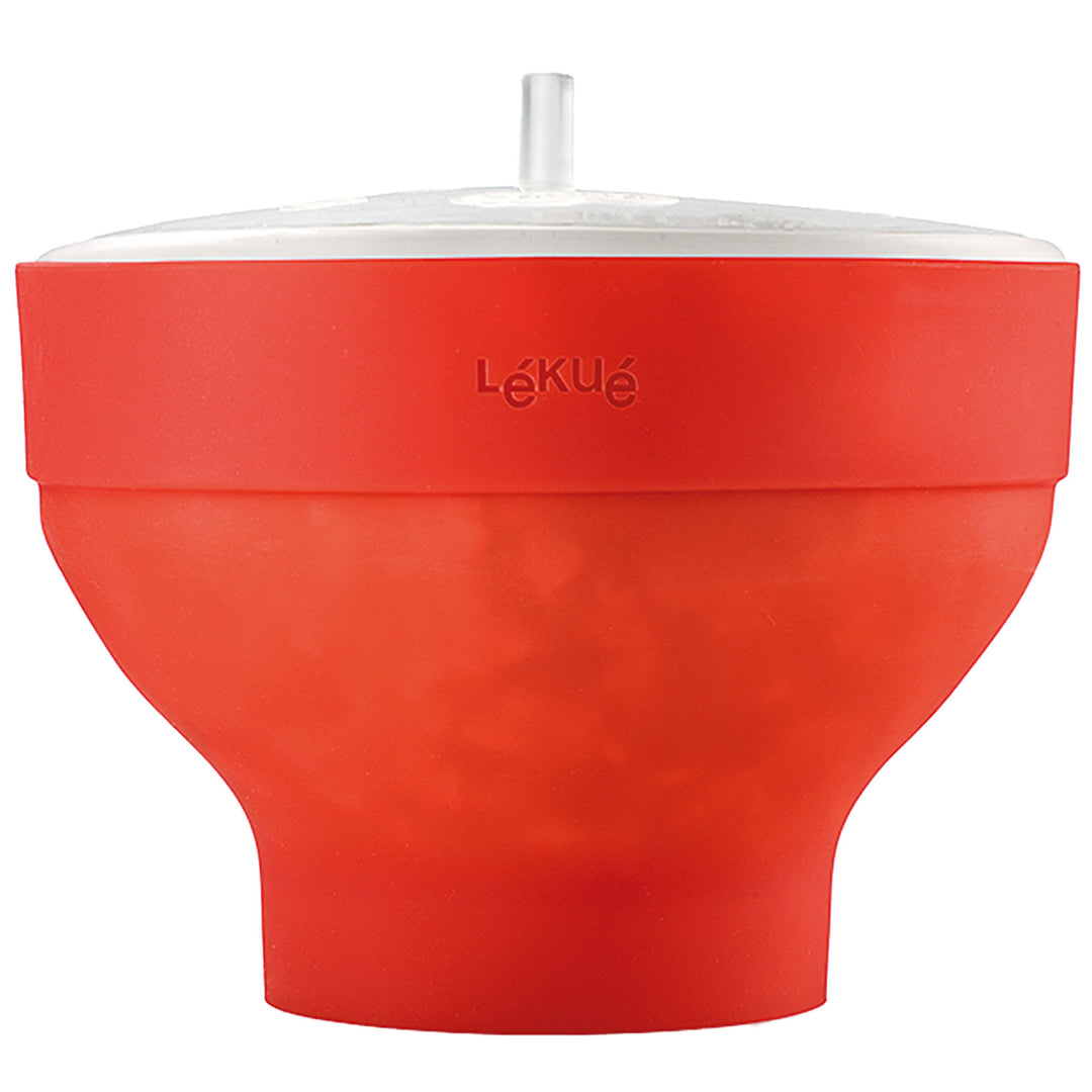 Lékué Lékué Popcornmaskine XL + 4 skåle, rød ❤ produktfoto i kategorien Popcornmaskine