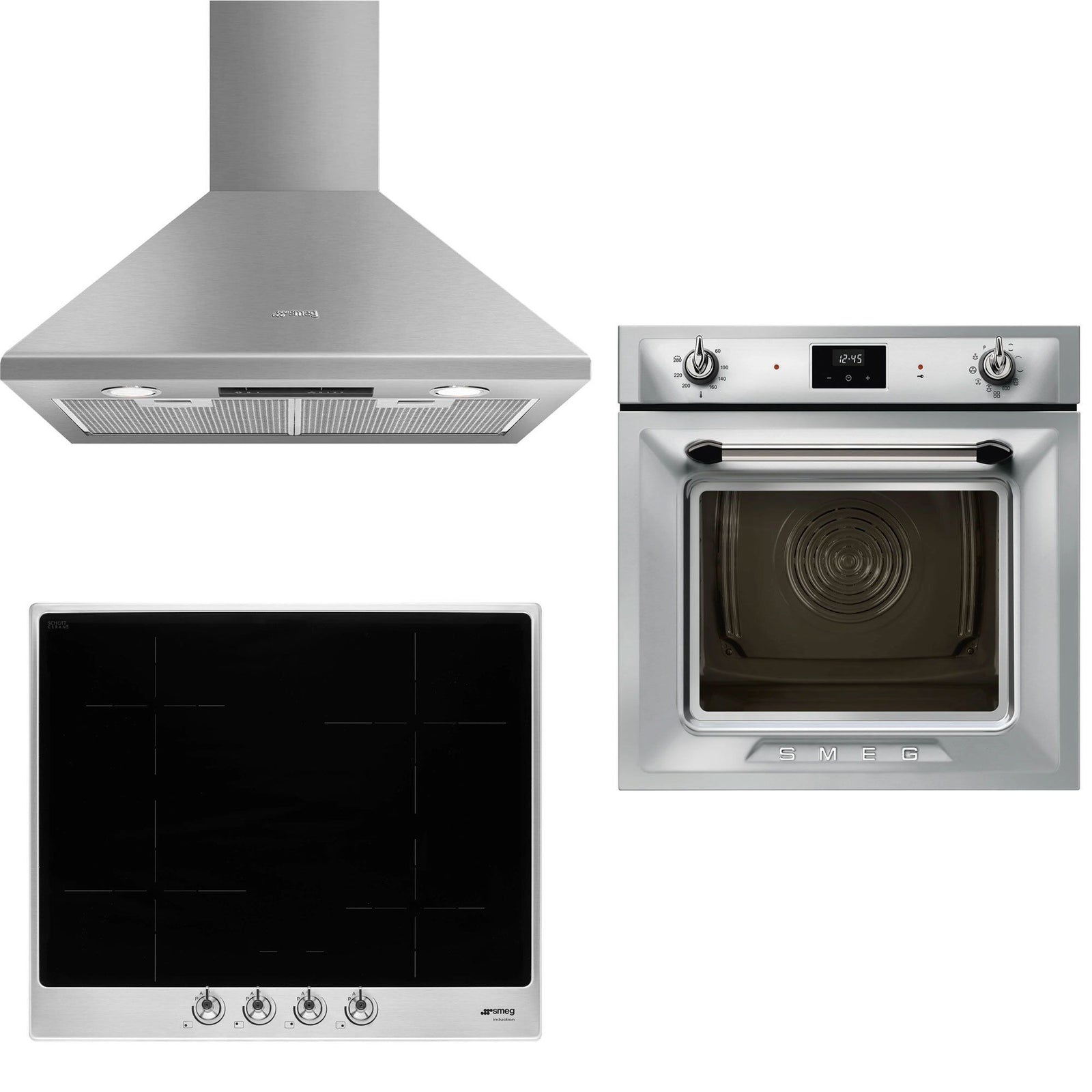 Smeg Smeg Victoria Hvidevarepakke, rustfrit stål – frontbillede (Ovn)