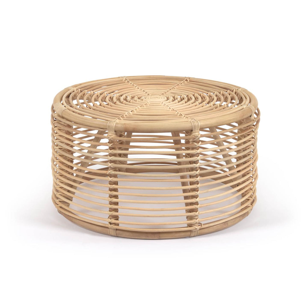 KAVE HOME Kohana sofabord rund natur rattan Ø66