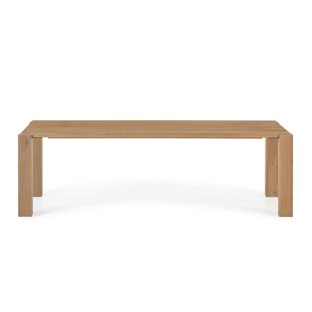 KAVE HOME Deyanira spisebord rektangulær natur egefinér og egetræ 220x110