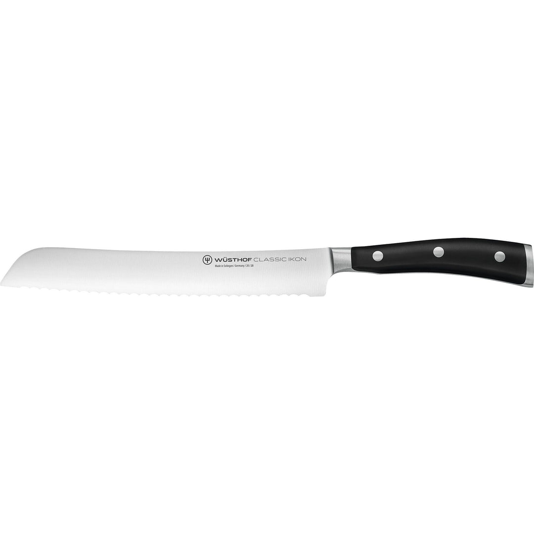 Wüsthof Wüsthof Classic Ikon brødkniv sort 20 cm. – close-up (Brødknive)