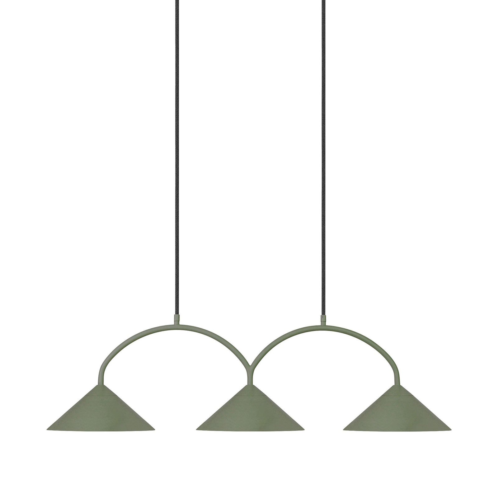Globen lighting Globen lighting Pendel Curve 3 lampe, grøn ❤ produktbillede (Lampe)