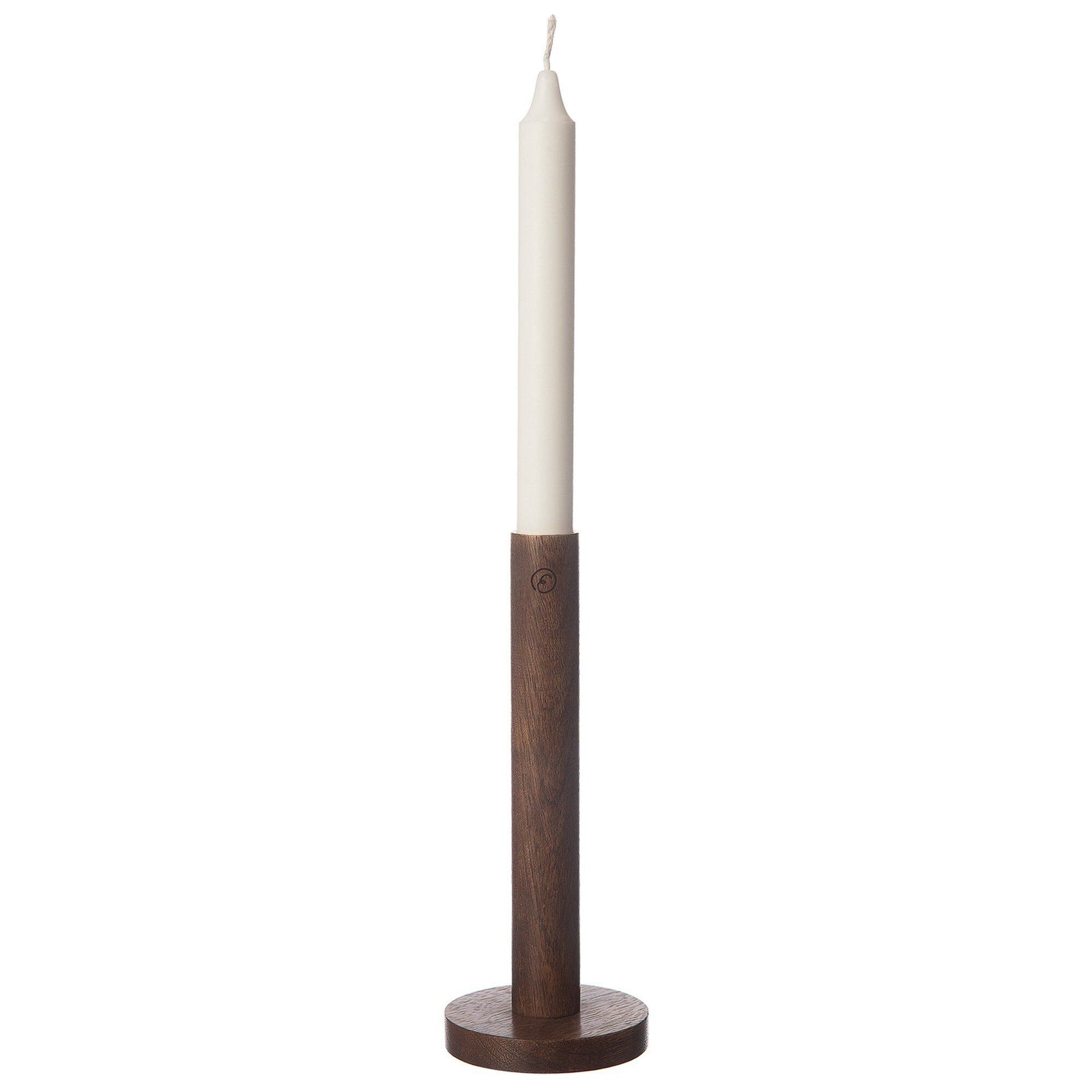 Ernst Ernst Lysestage i træ mørkebrun, 20 cm ❤ produktfoto (Lysestage)