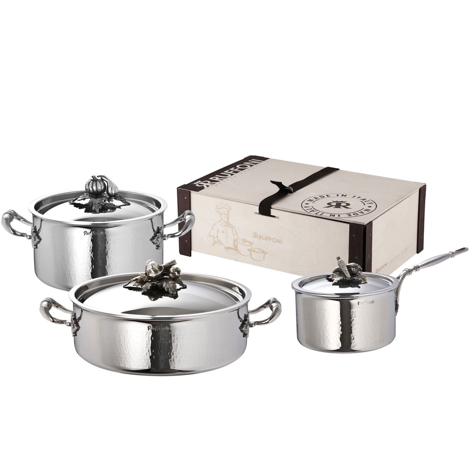 Ruffoni Ruffoni Opus Prime grydesæt 6 dele – close-up (Grydesæt & Kasseroller)