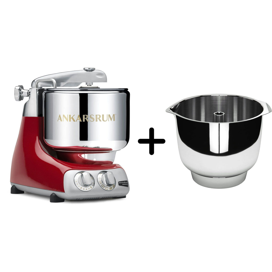Ankarsrum Ankarsrum AKM 6230 køkkenmaskine + Assistent Original piskeskål, red – produktbillede (Røremaskiner)