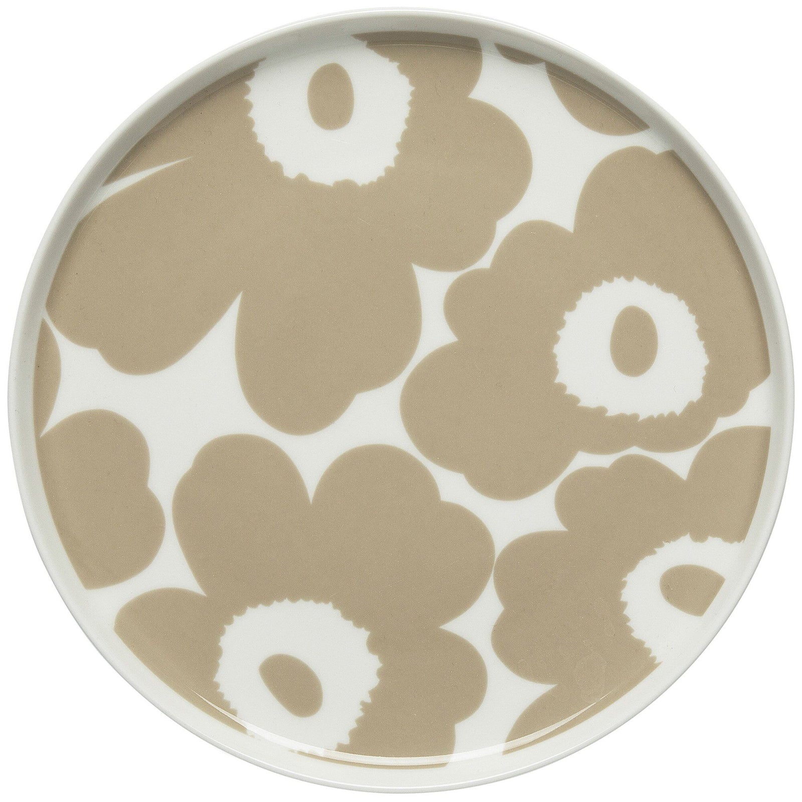 Marimekko Marimekko Unikko tallerken, 20 cm., hvid/beige ❤ produktfoto (Madtallerken)