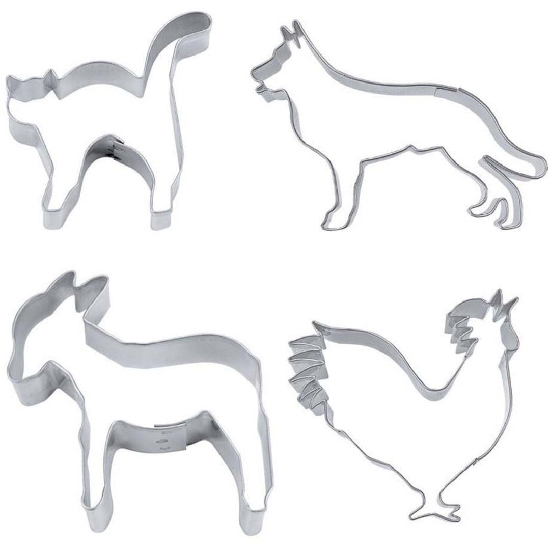 Städter Städter Kageudstikker Bondegårdsdyr 4 Dele ❤ close-up (Kageudstikker)