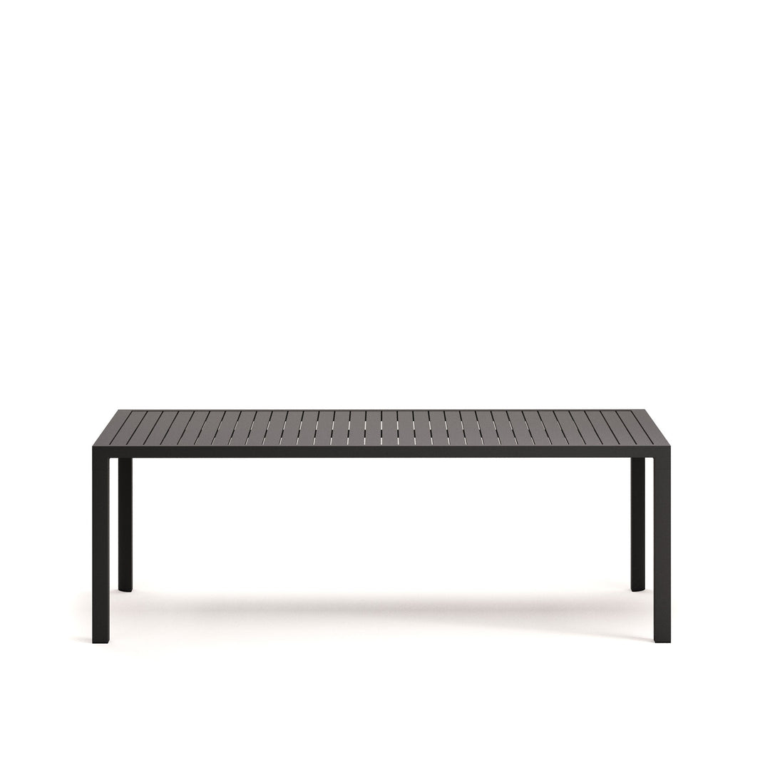 KAVE HOME Culip havebord rektangulær grå aluminium 220x100
