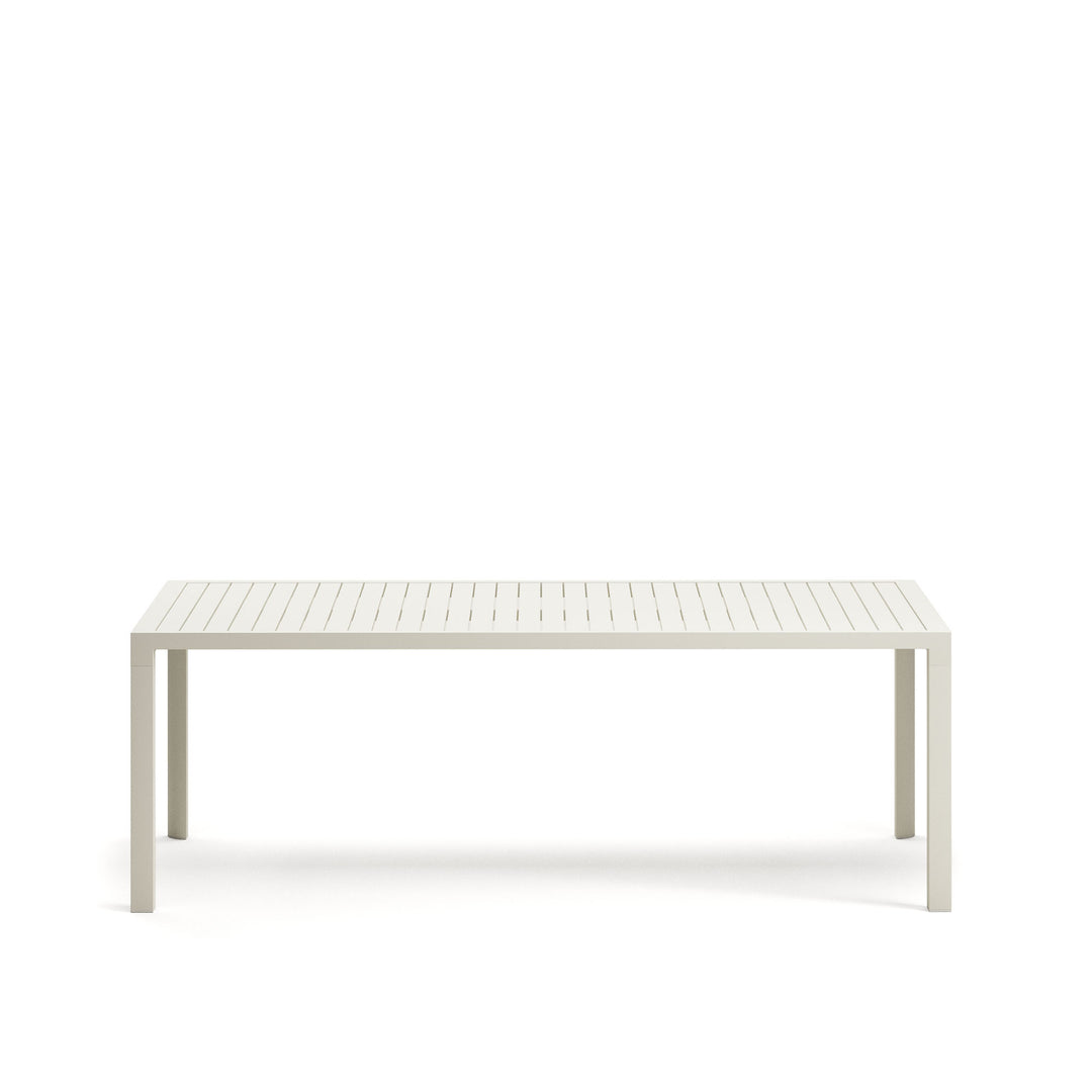 KAVE HOME Culip havebord rektangulær hvid aluminium 220x100