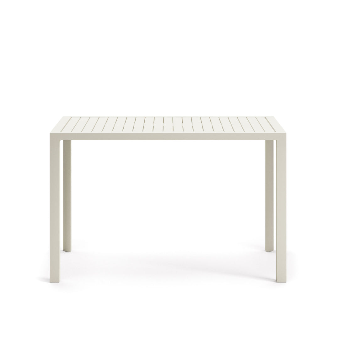 KAVE HOME Culip udendørs barbord rektangulær hvid aluminium 150x77