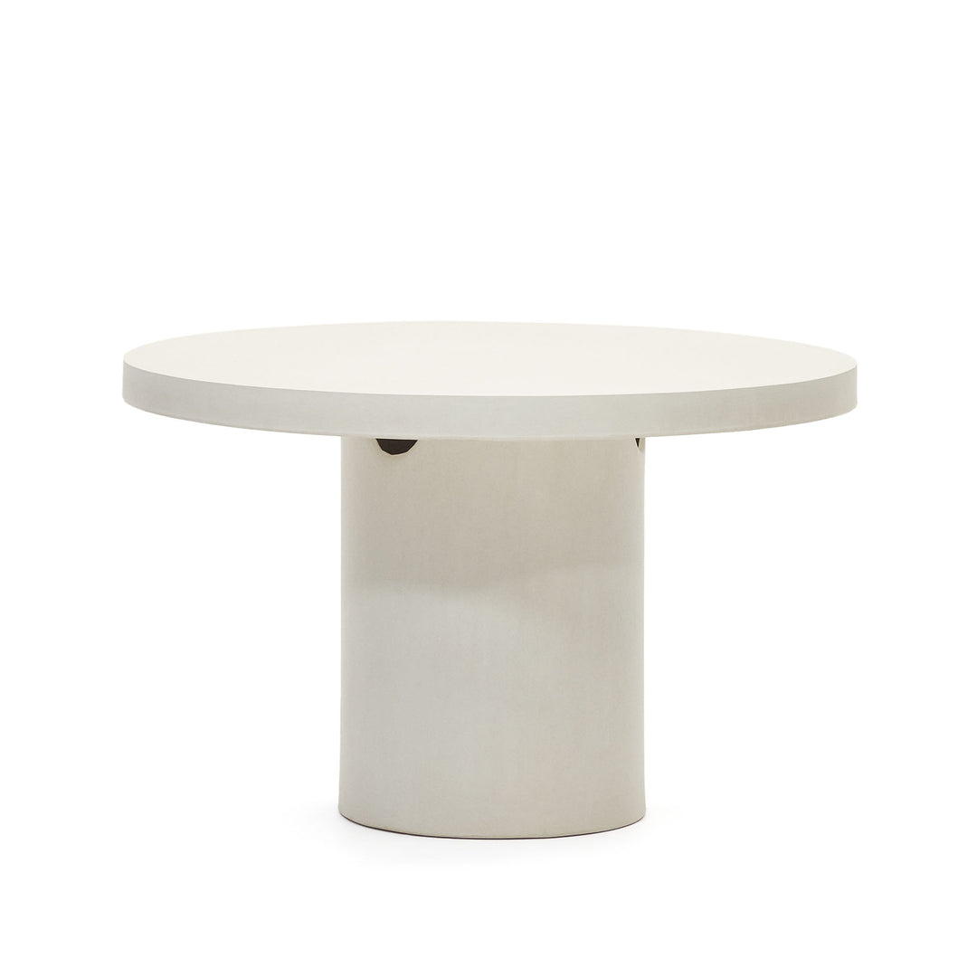 KAVE HOME Aiguablava spisebord rund hvid cement Ø120