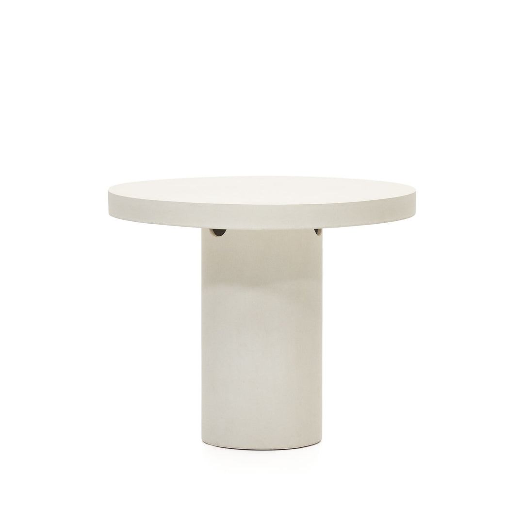 KAVE HOME Aiguablava spisebord rund hvid cement Ø90
