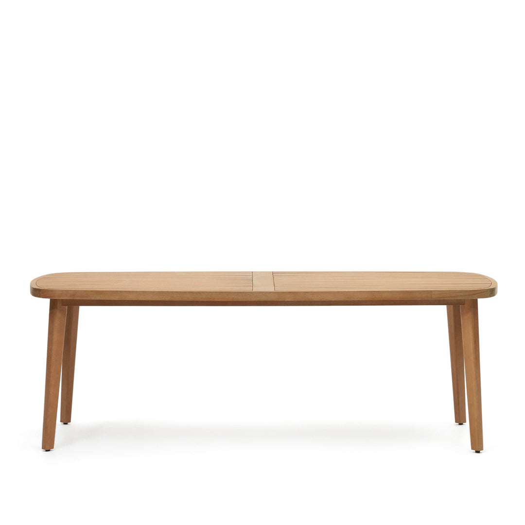 KAVE HOME Maset havebord rektangulær natur eukalyptustræ 220x100