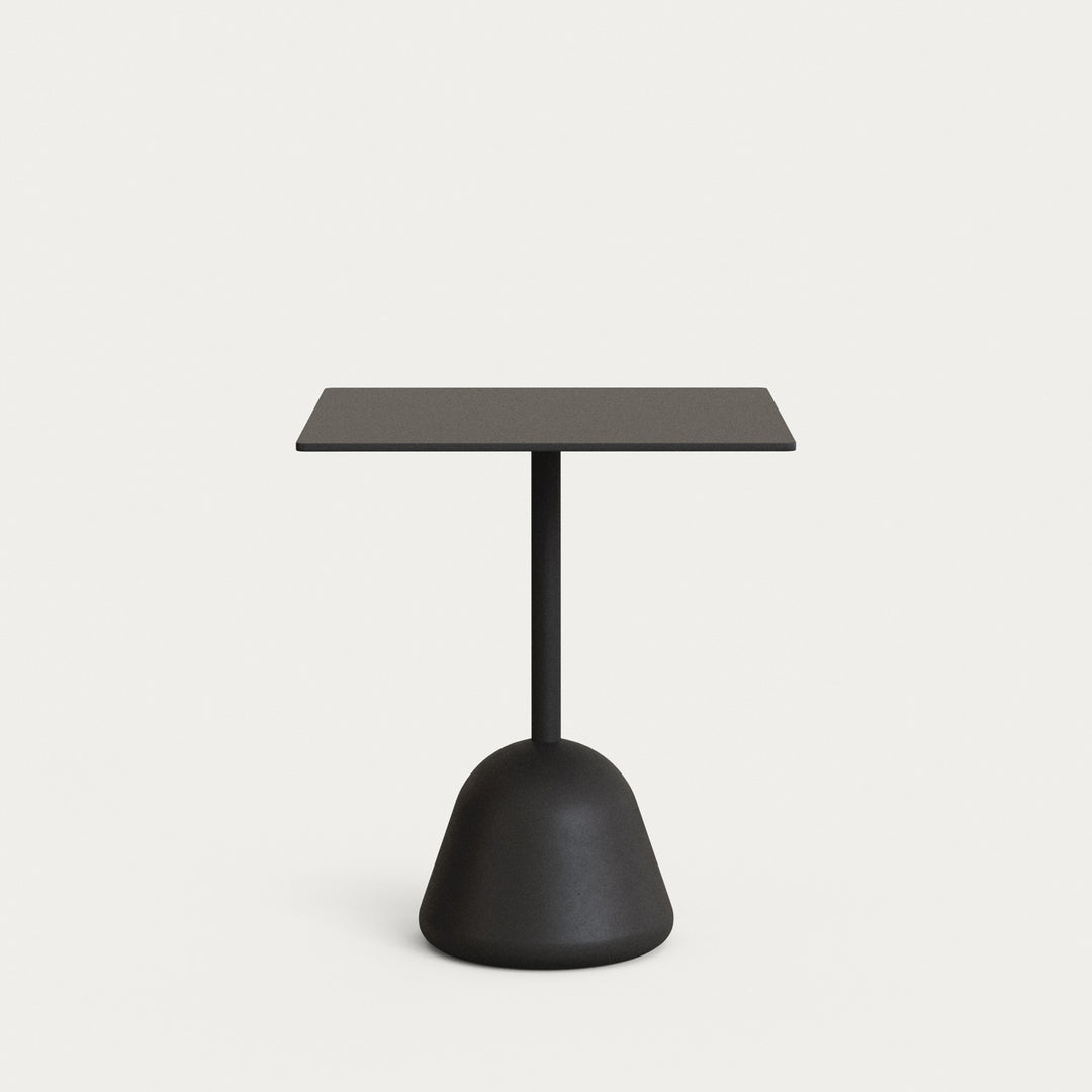 KAVE HOME Tiaret havebord kvadratisk sort højtrykslaminat og sort cement 68x68x73