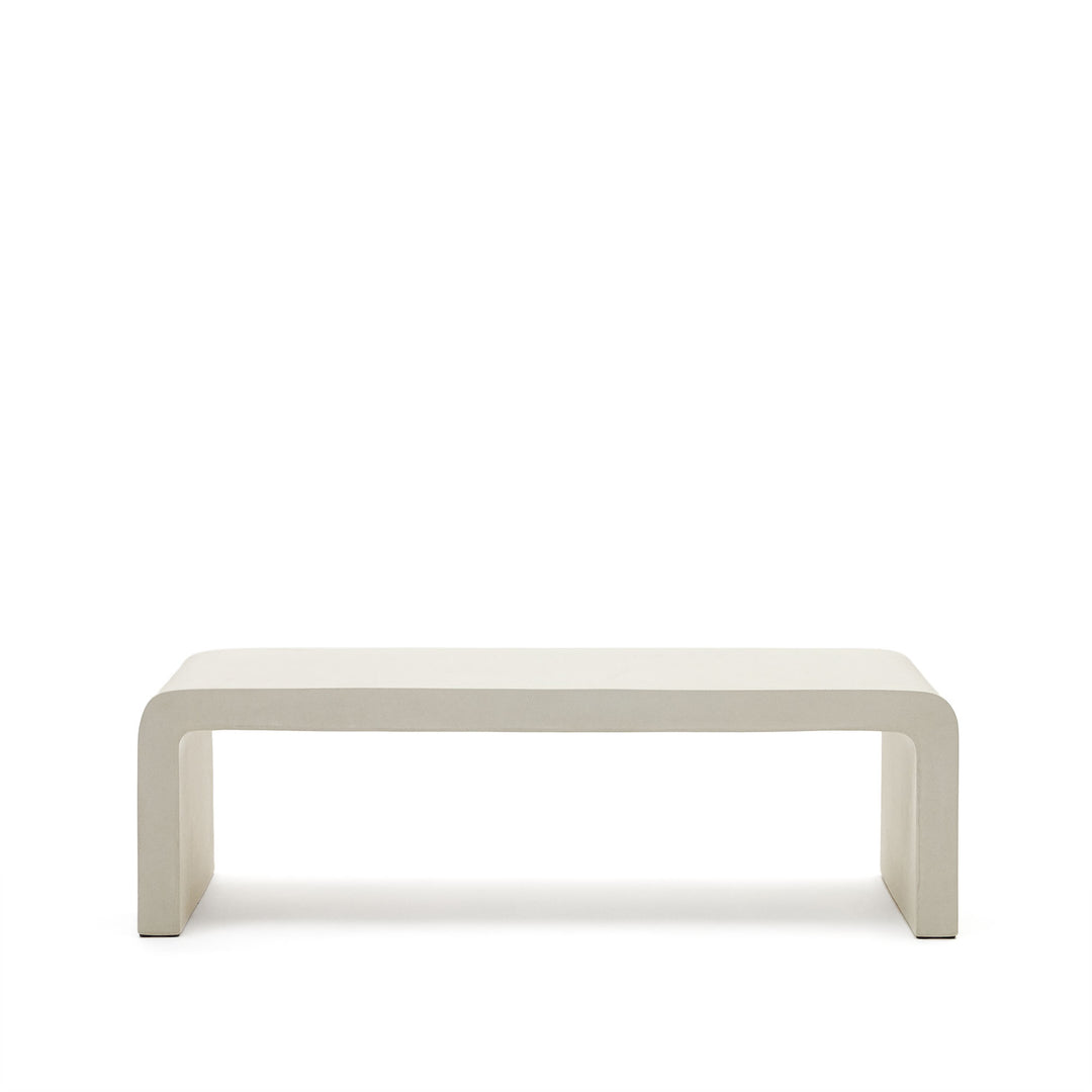 KAVE HOME Aiguablava sofabord rektangulær hvid cement 135x65