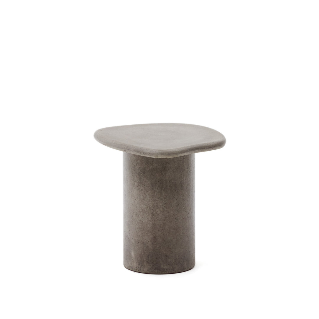 KAVE HOME Macarella udendørs lounge sidebord organisk grå cement 48x47