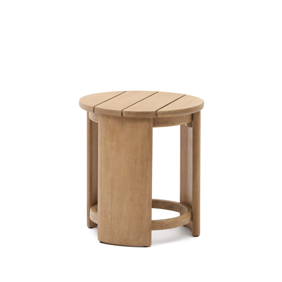 KAVE HOME Xoriguer udendørs sidebord rund natur eukalyptustræ Ø56