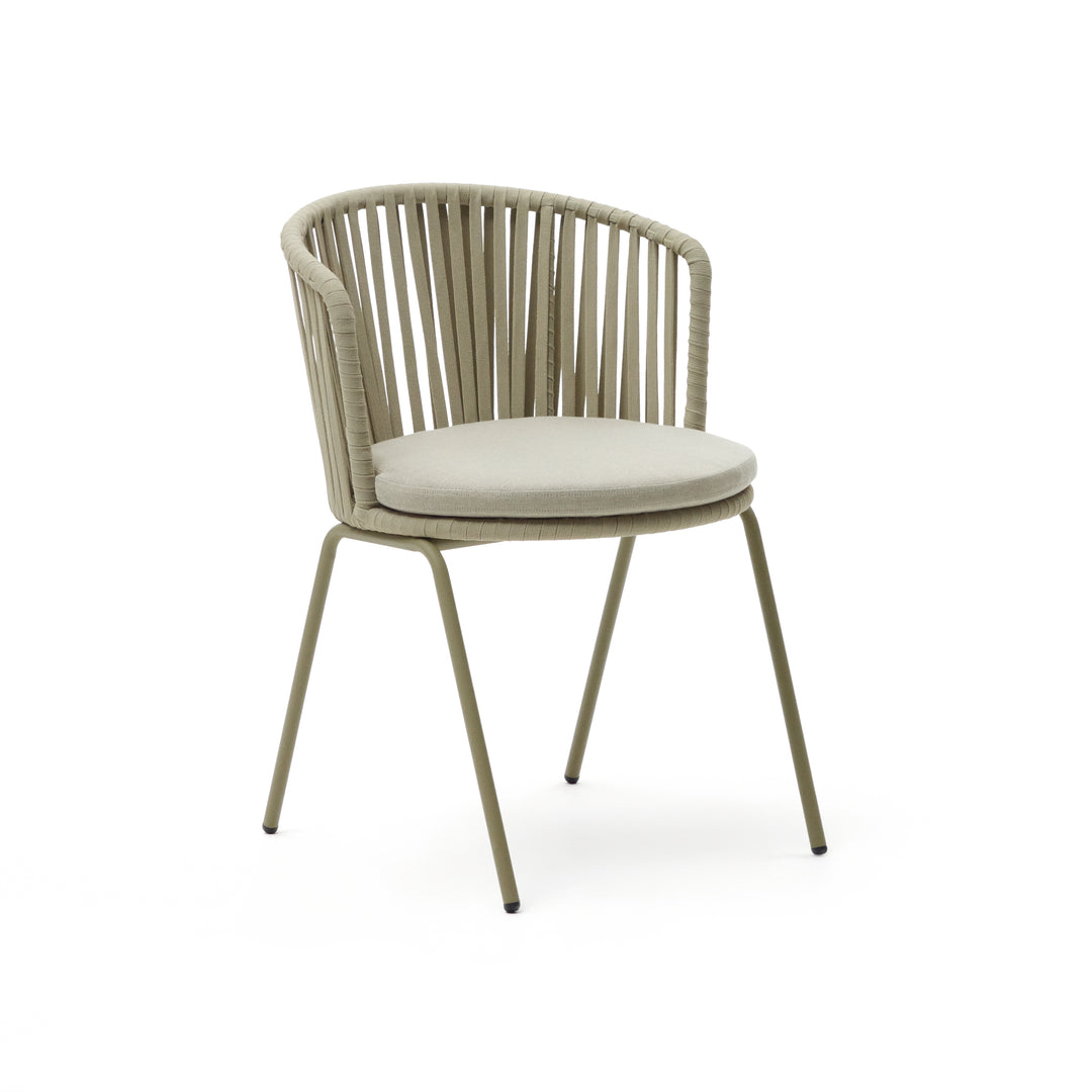 KAVE HOME Saconca havestol m. hynde beige reb og stål